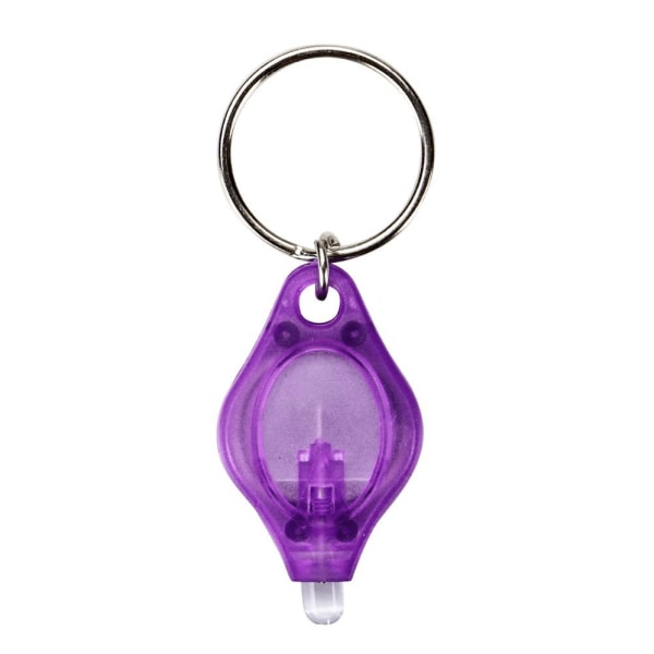 (6 kpl pakkaus) Ultra Bright Mini LED-avainnippu taskulamppu, avaimenperä taskulamppu, avainnipun LED-taskulamppu, LED-avaimenperän valo - valo violetilla kuorella
