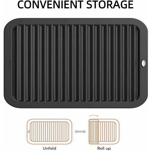 Drying Mat, Silicone Dish Drying Mat, Stainless Heat Resistant Trivet, Multifunctional Drip Mat, 30x23cm