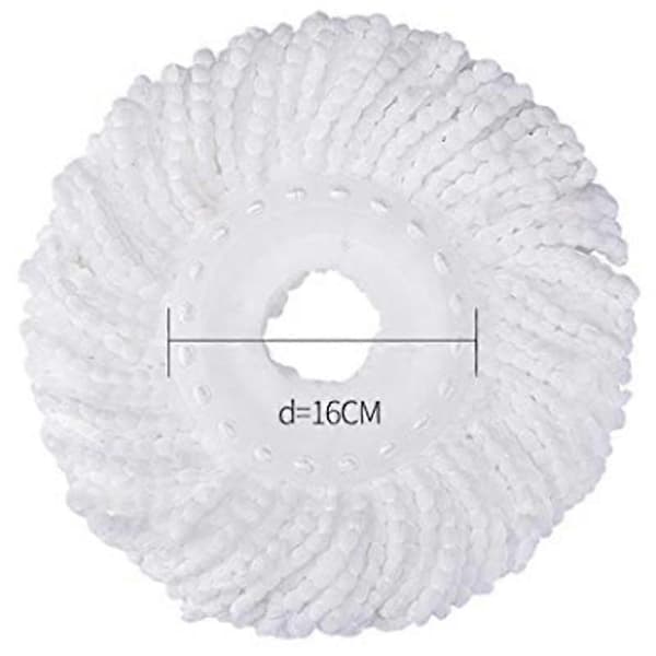 3 Erstatningsmopp Mikro-Hode Refill for 360° Magic Mop - Mikrofibererstatning - Rund Form Standard