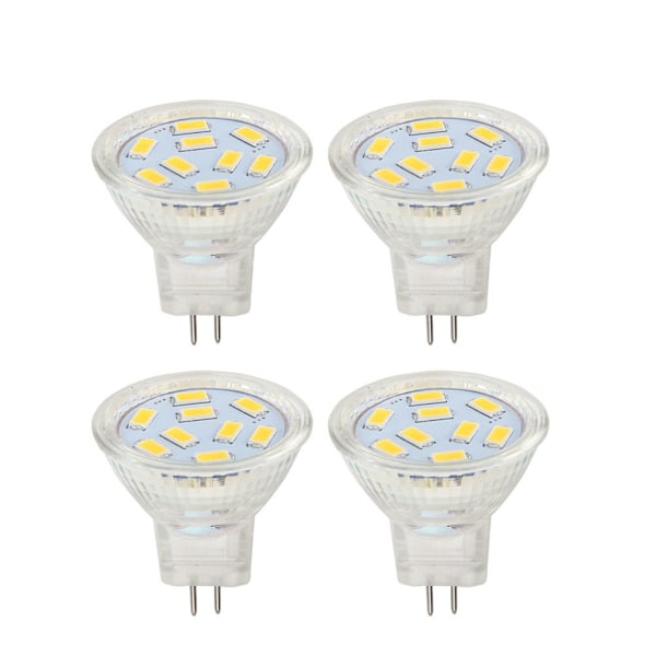 MR11 GU4 LED-lampor 3W 30W Halogen Ersättning, Varmvitt 3000K LED-lampor Spot (4-pack)