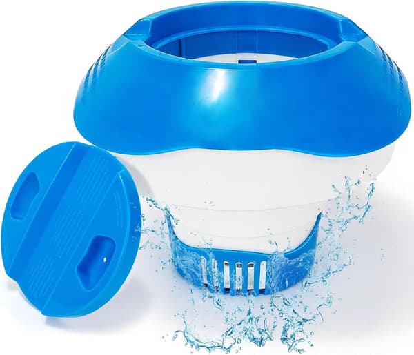 Klorpoolflåd, 7 tommer flydende pooldispenser til 200g klor- og bromtabletter