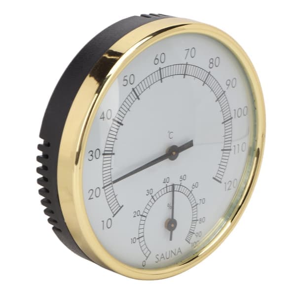 Sauna Thermometer Wall Mounted Clear Scale Physical Induction Stainless Steel Hygrometer