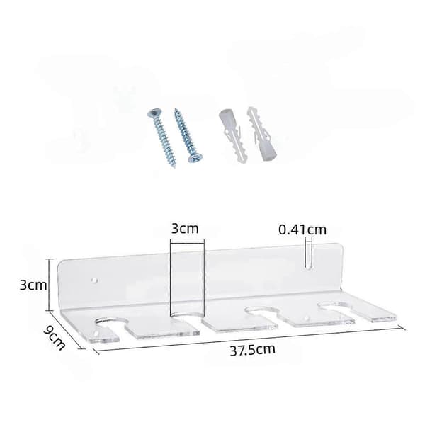 2-pack akrylvinställ väggmonterat koppställ vinglashängare köksskåp bar