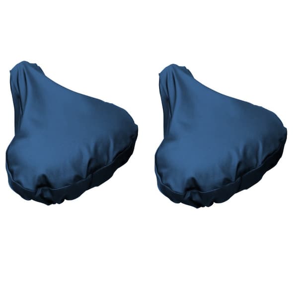 2-pack Waterproof Saddle Cover with Drawstring / Rain Cover for Bicycle Saddle Blue Blue 47 Blue 47