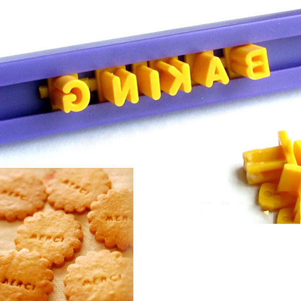 Kjeks stempler, tall alfabet stempler for kjeks sjokolade, matvarekvalitet materiale enkelt å bruke