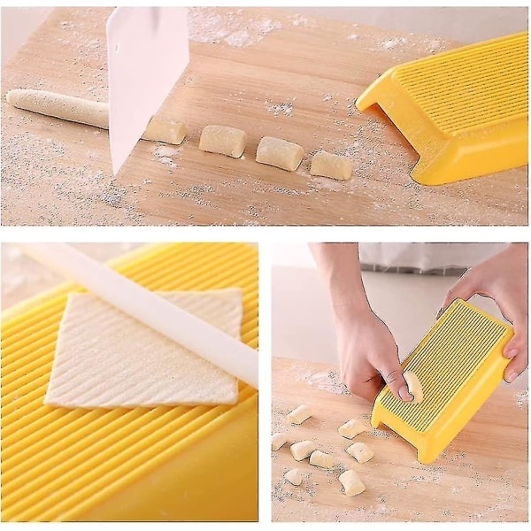 Muovinen Gnocchi Board -makaronikone, joka on yhteensopiva Make Macaroni Spaghetti Shell -nuudeleiden Gnocchin kanssa