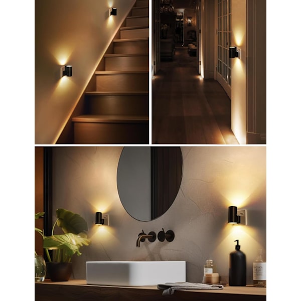 LED Natlampe med Stik, [2-pak] Varm Hvid
