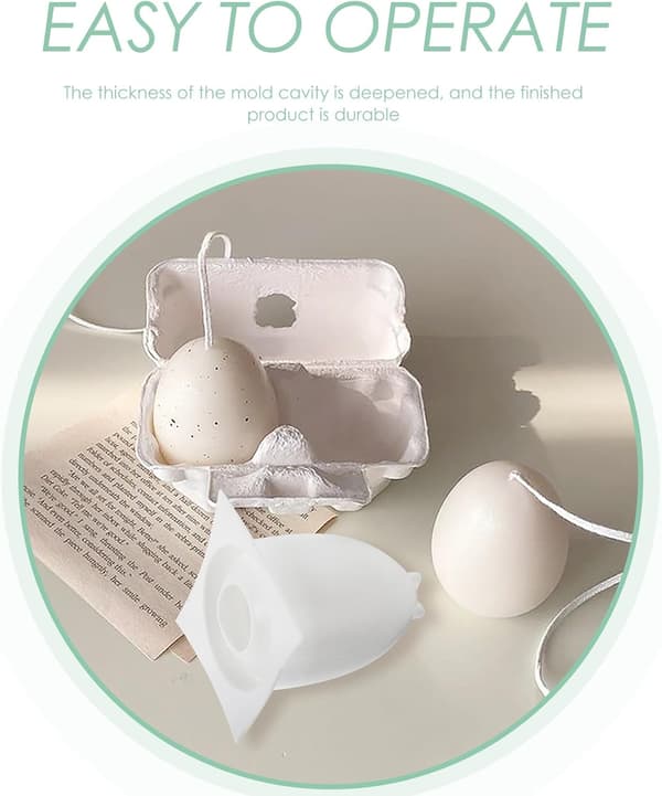 Scented Candle Mold DIY Candle Mold for Easter Egg Shape Craft Scenarios