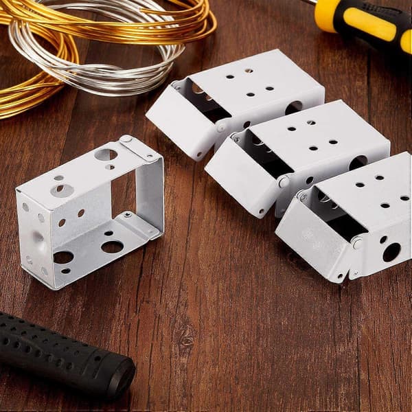 6 Pieces Blind Brackets Low Profile Box Mounting Bracket White Color Window Blinds Headrail Bracket [DB] white white