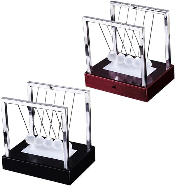 Newtons Pendul LED Lysende Svingbold Videnskab Skrivebord Kontor Boligindretning [Ho]