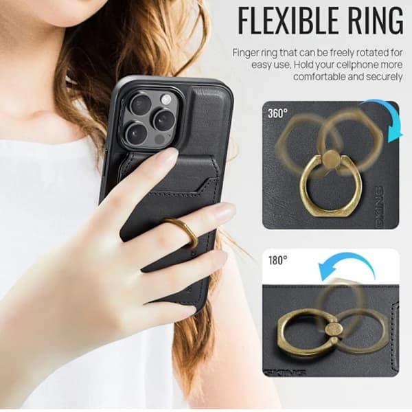MAGKING iPhone 16 Pro Max K1 Series Magnetisk Cover + Tegnebog - Sort Sort