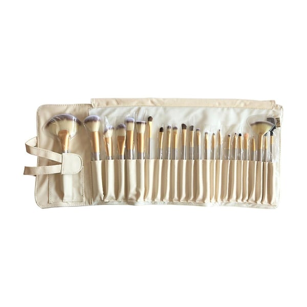 24 stk praktiske kosmetiske børster Holdbare enkle makeupbørster til hjemmerejser (beige)Beige46,5*24cm Beige 46.5*24cm
