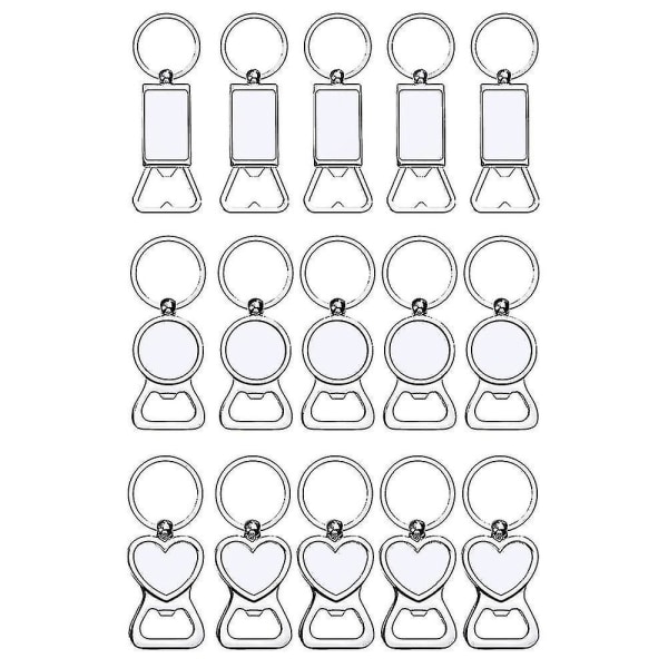 Metal Bottle Opener Heat Transfer Sublimation Keychains