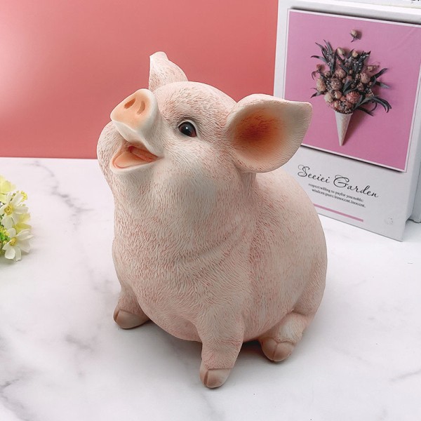 Cute Pig Coin Money Bank, Spargris, Creative Money Bank, Kan lagra 1000 mynt, Bästa Bitrthday Present, Squint Piggy