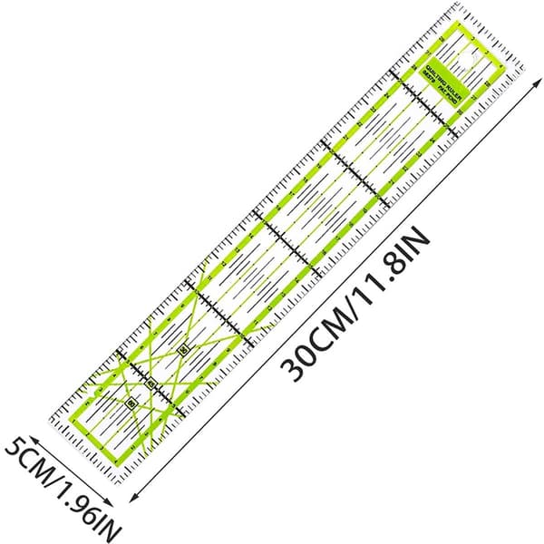 Quilting Ruler Rotary Cutter 5x30 cm 30/45/60 Degrees for Sewing