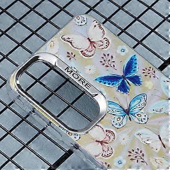 Case for Samsung Galaxy S25+ Laser TPU+PC Phone Case Electroplated Butterfly Pattern-AB4 AB4 AB4