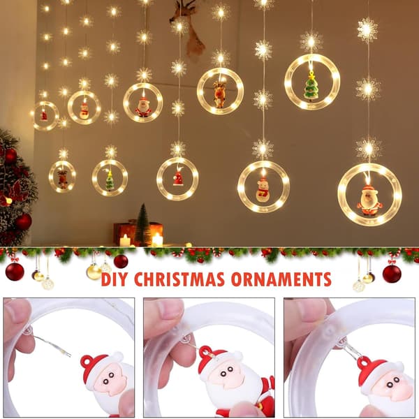 LED Christmas Tree Lights, 3m, 120 LEDs, 8 Modes, Christmas Window Lights with Remote Control/Timer, USB, IP44, Perfect for Christmas Decoration