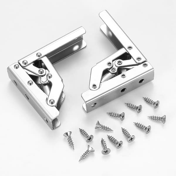 Door Hinge, 90 Degree/180 Degree Foldable Shelf Hinges, Foldable Console Table Shelf Hinges, Cabinet Door Hinges for