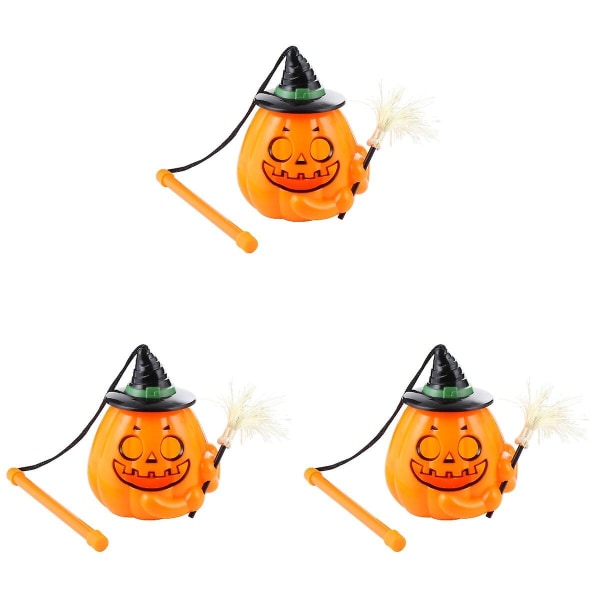 3 stk Halloween Barnas Bærbare Lanterne Spøkelse Skrikende Gresskar Lampe (tilfeldig Stil) 3stk 12X11CM 3pcs 12X11CM