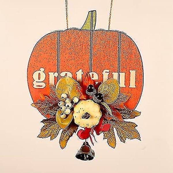 Kurpitsa-kellokranssi Puinen Ovikoriste Rustic Thanksgiving-koriste