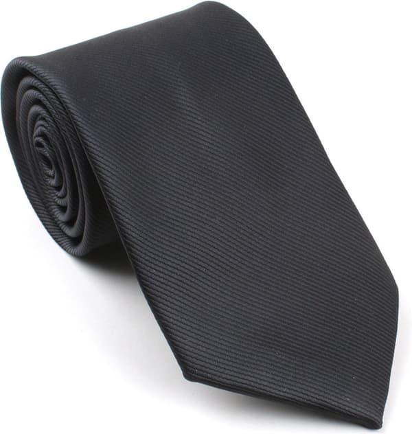 Andyou Men's Tie - Classic Braided Style - 8CM Formal Jacquard Collar with Fine Thread - Polyester Silk Material - Black