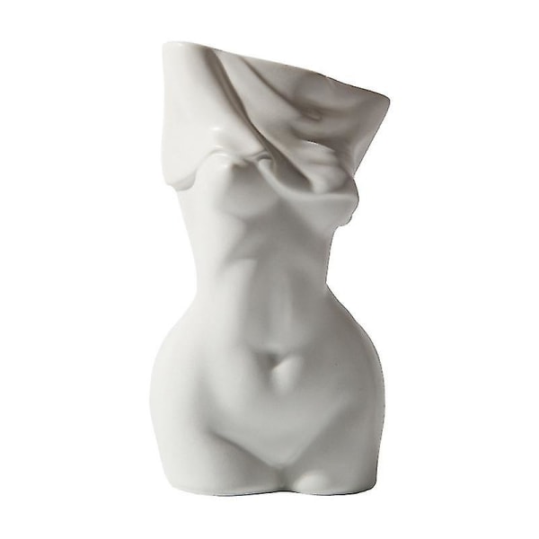 Buste Statue Keramik Vase Kvinde Kropskunst Vase Dagligstue dekoration