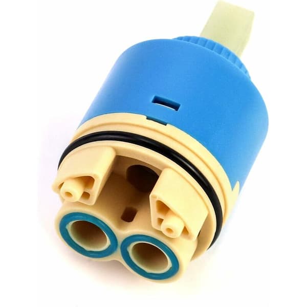 Replacement Ceramic Cartridge, Ceramic for Faucets, 40mm Ceramic Cartridge for Kitchen or Bathroom, Blue, with Base
