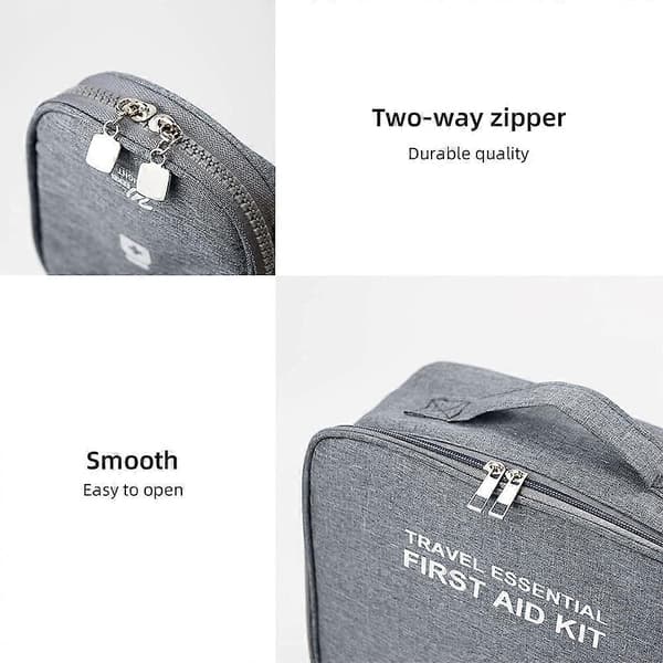Travel Home Hiking Camping First Aid Bag Empty, Designed For Versatility With Multi-Layer Independent Space, Water-Resistant Moisture-Proof 600D