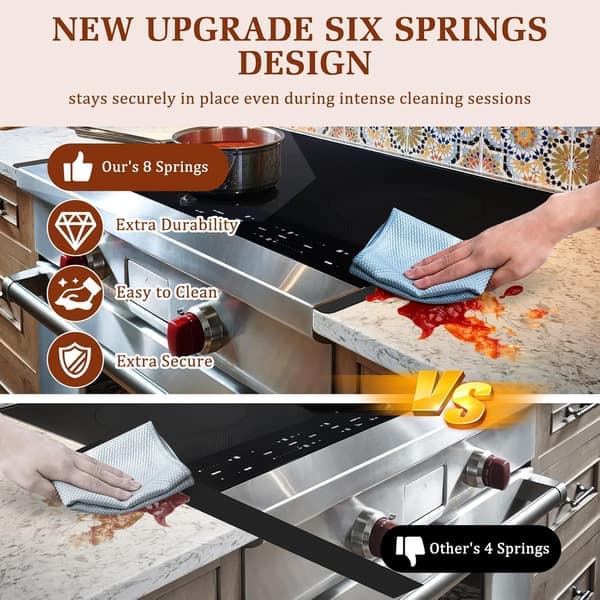 2-pack Extendable Stainless Steel Gap Covers, 35-70 cm Retractable Heat-Resistant Edge Guards for Stove and Countertop