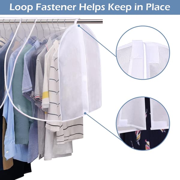 Hanging Wardrobe Cover for Storage, Dustproof Shoulder Protector, Garment Bag