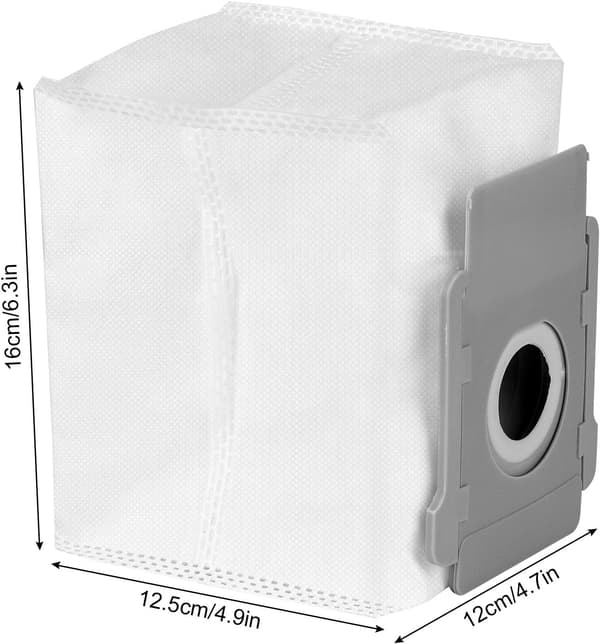 6-pakks erstatningsstøvsugerposer for iRobot Roomba i7, i7+/Plus, s9/Plus E5 E6 E7 støvsuger, Clean Base automatiske poser