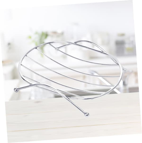 Stainless Steel Soap Dish Oval No Drilling Wall Mounted Self Draining for Bathroom [Ho]