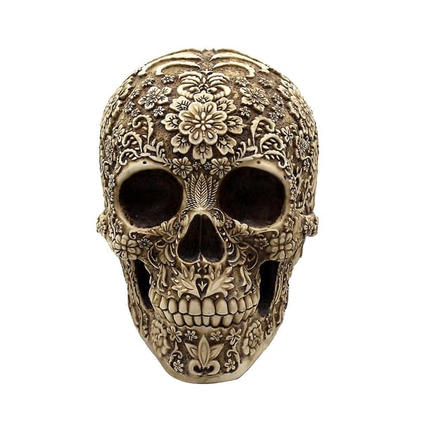 Statue Dekor Aztec Dødfløjte Kranier Aztec Dekor Halloween Kranie DekorationerBY