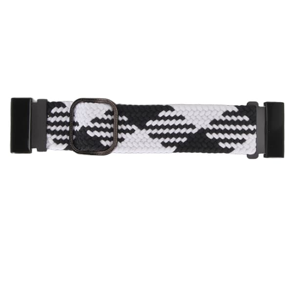 Nylon Urrem Udskiftning Elastisk Åndbar Væv Justerbar 26 mm Spænde Urrem til Vertix 2 Sort Hvid_tfrf