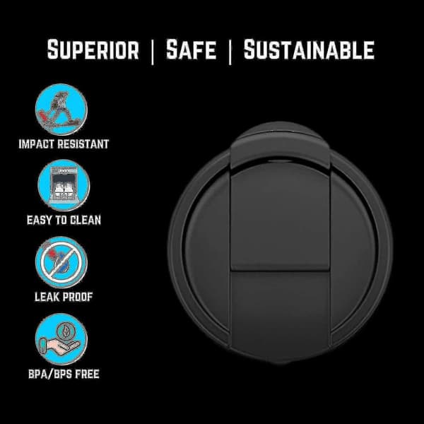 2-pack Hydro Wide Mouth Flip and Sip Kaffelock - Kompatibel med Hydroflask, Nalgene och mer