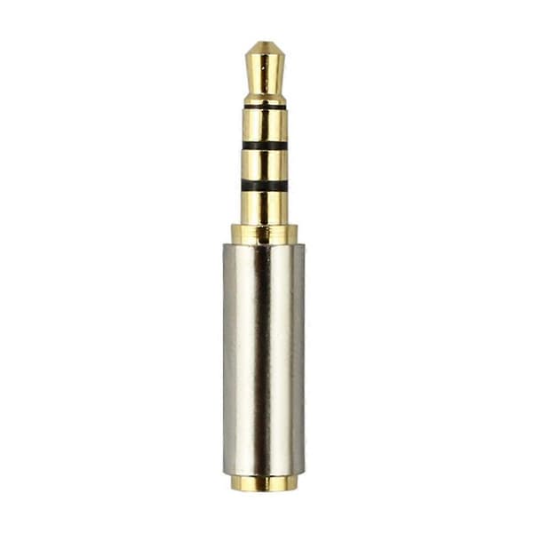 3,5 mm Jack Adapter 3,5 mm Han Til 2,5 mm Hun Hovedtelefonstik Adapter Konverter Sort