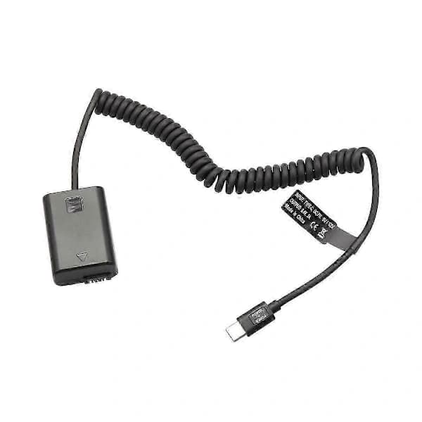 NP-FW50 Dummy Batteri PD Type-C Kobling til ZV-E10 A7 A7R/S/M A7II A7S2 A7M2 A7R2 A6500 NEX5 NEX7 -
