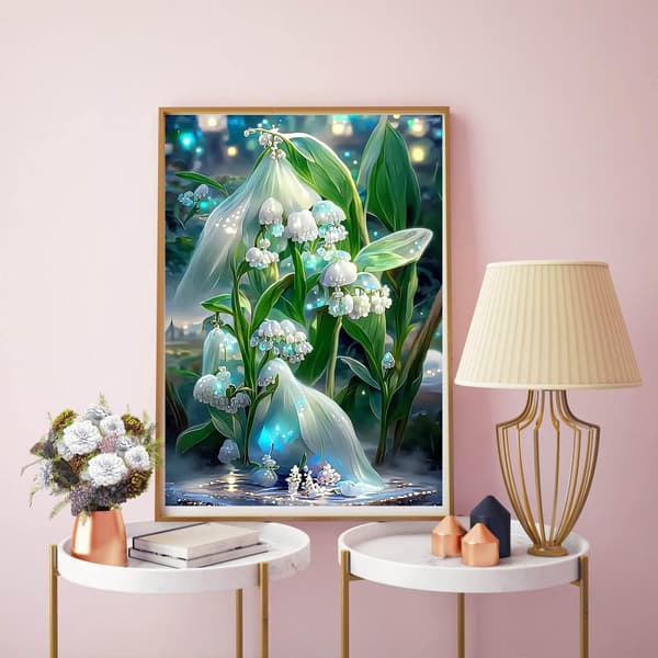 5D Diamantmaleri Kit til 30 x 40 cm (Gul) Voksne, Pe