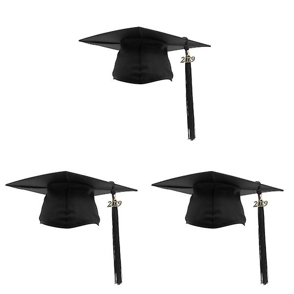 3 stk Justerbare Voksne Graduation Caps Barn Graduation Barnehage Doktorgrad Bachelor Utføre 3pcs