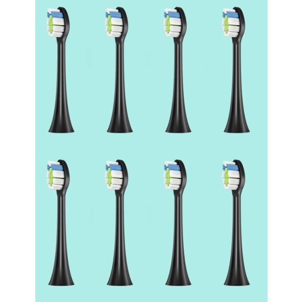 Pakke med 10, sort, til Philips HX6 Sonic elektriske tandbørstehoveder