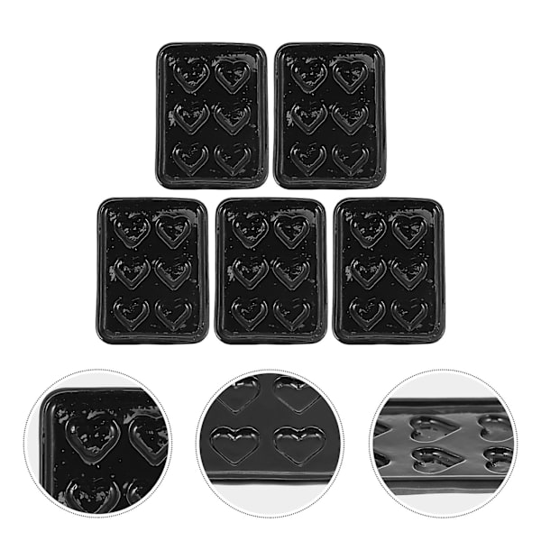 5 stk Legetøj Børn Miniature Køkkenudstyr Mini Køkkenudstyr Miniature Bagebakke Dukkehuse Bagepande Sort Black 4X3cm