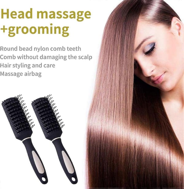 2 ST Vent Brush, Flokefri Hårbørste Hårbørster for Kvinner Stylingbørste Krøllete Hårbørste Krølledefinerende Børste
