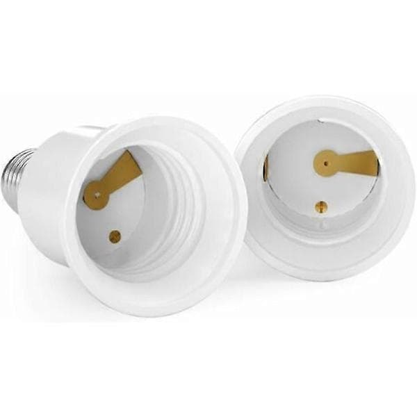 Sokkeladapter - E14 til E27 Sokkelomformer - E27 sokkelpæreholderadapter for halogen LED-lampe 4 stk.