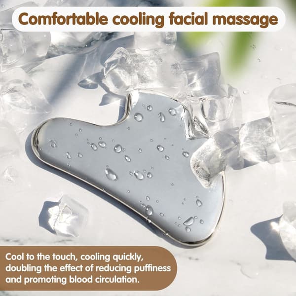 Gua Sha Stein Metall - Gua Sha Skrape Rustfritt Stål - Massasjeverktøy - Avslapning - Gua Sha