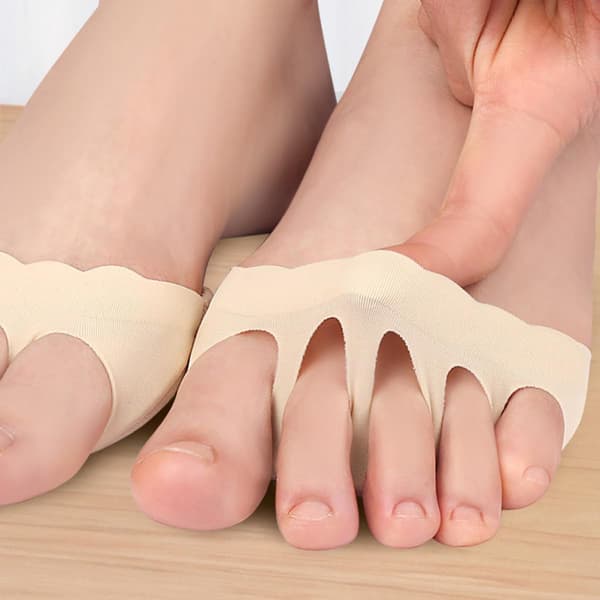 Women's Five-Toe Toeless Socks, Invisible, Non-Slip, Breathable, Sweat-Absorbing Half Socks