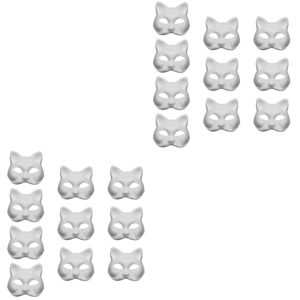30 stk DIY-malbare masker for fest, maskerade, cosplay-tilbehør til fest 20 stk 17X18CM 20 pcs 17X18CM