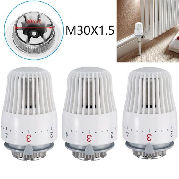 4-paknings termostathode, erstatningshode for M30 x 1,5 radiatorventil, termostathode for radiator
