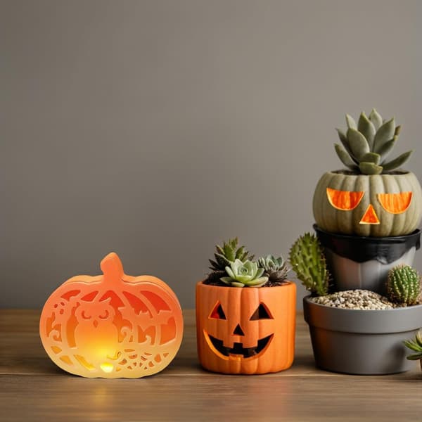 3 sæt Halloween græskarform silikoneforme græskarform epoxyharpiks støbematerialer