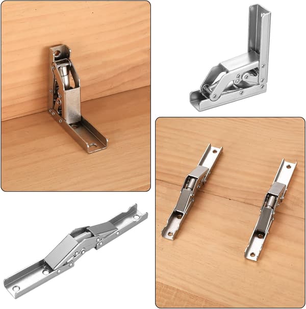 Door Hinge, 90 Degree/180 Degree Foldable Shelf Hinges, Foldable Console Table Shelf Hinges, Cabinet Door Hinges for