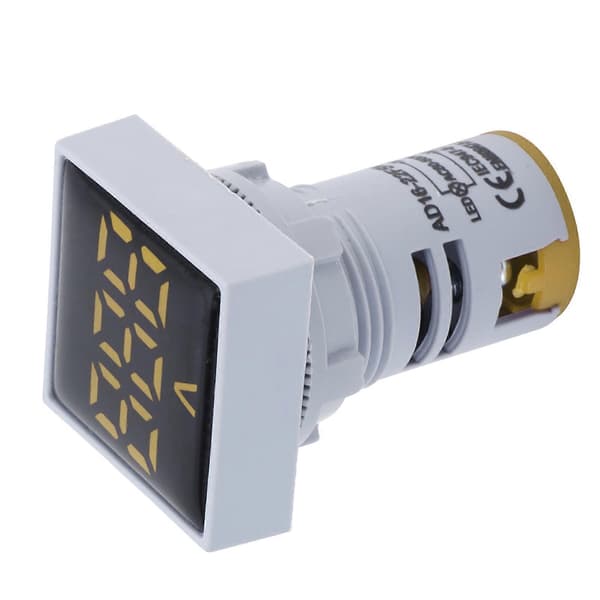 AD16-22FSV Digital Spenningssignal Indikatorlampe Panel Voltmeter Indikator 60~500V AC Gul